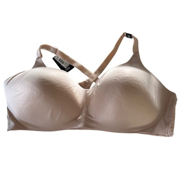 Torrid Curve Bra Size 46 DD Nude Beige Wire-Free Lightly Lined Everyday NWT - Picture 1 of 9